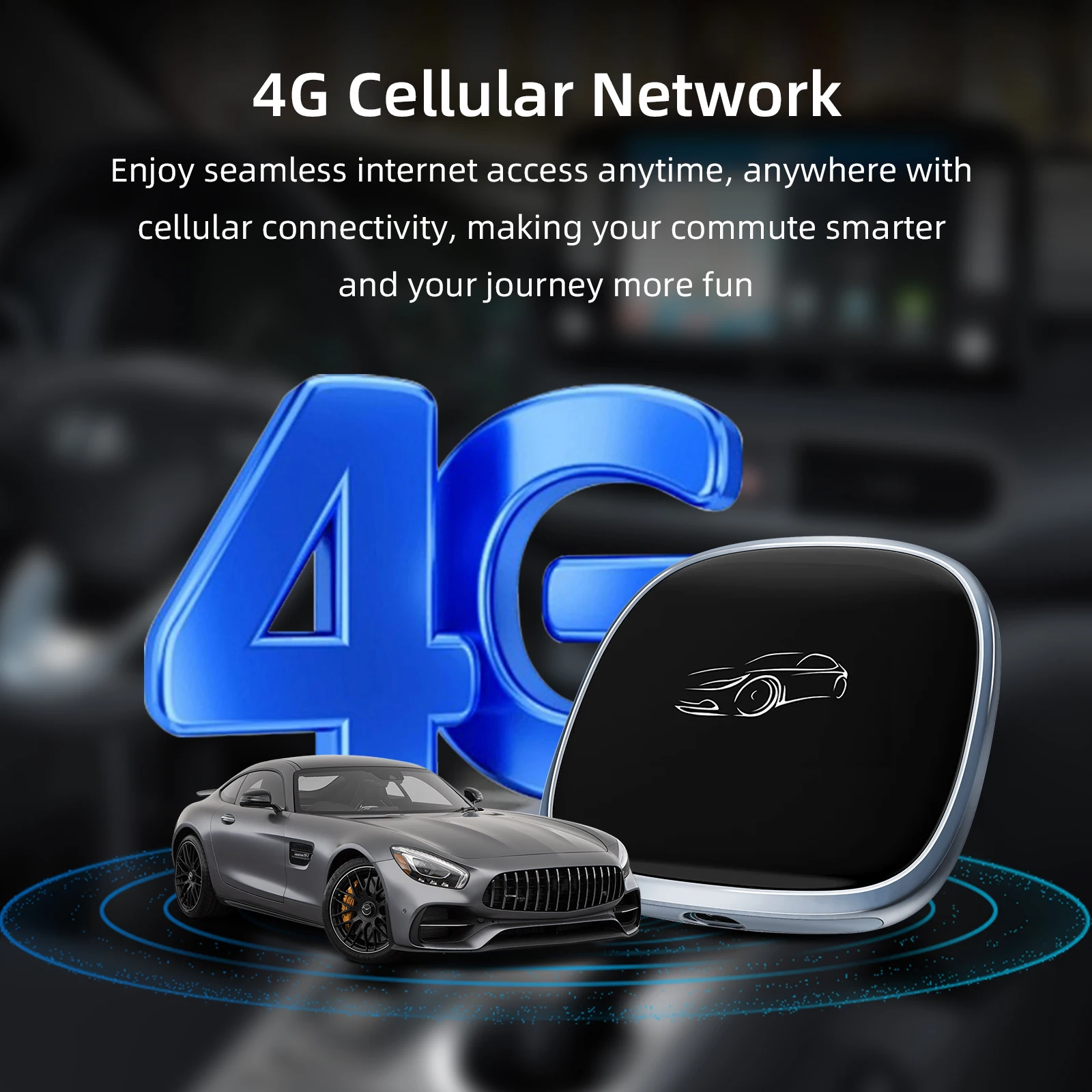 CarPlay Ai Box CarPlay Android Auto سلكي إلى Android اللاسلكي Qualcomm Octa-core 4G+64G التوصيل والتشغيل