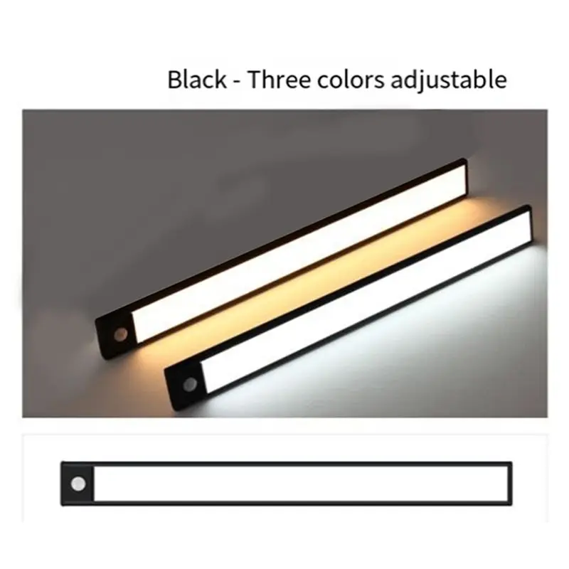 ABAB LED Night Light 20cm Motion Sensor Wireless USB Cabinet Night Light Wardrobe Lamp for Kitchen Cabinet Bedroom Wardrobe