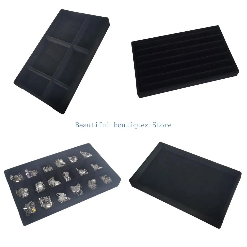 

U4LF Fabric Jewelry Tray Jewelry Display Organizers Jewelry Showcase Tray Perfect for Pendant Organization and Display