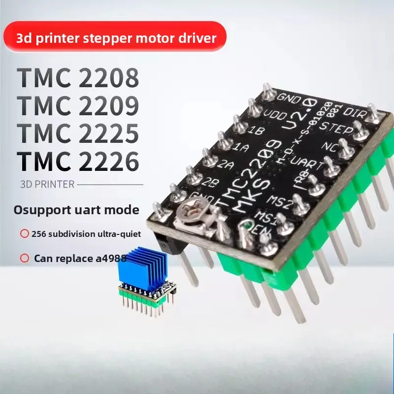 

Veekaft 3D Printer Stepper Motor Drive TMC2209 Silent Drive 2208 Replace A4988 Stepper Motor with Heat Sink