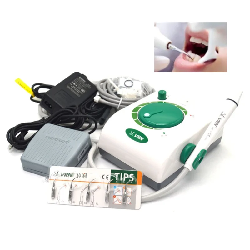 Portable den tal Equipment Vrn K08B Professional den tal Ultrasonic Scaler with Sealed Handpiece Vet Dog Cat Teething Cleaner