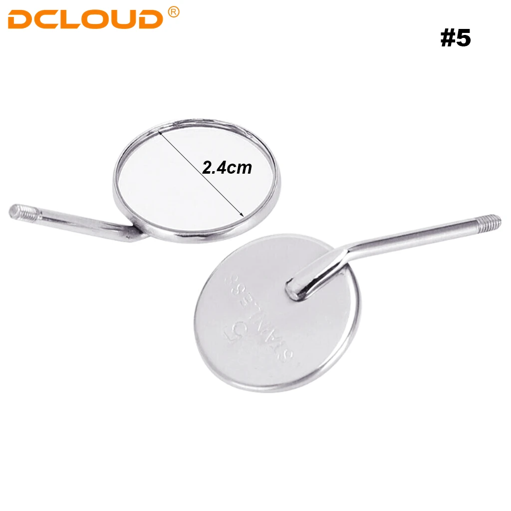 5/10Pcs Dental Mouth Mirror Head Stainless Steel Reflector Odontoscope Mirror Dentist Equipment Oral Teeth Exam Care Mirror #4#5