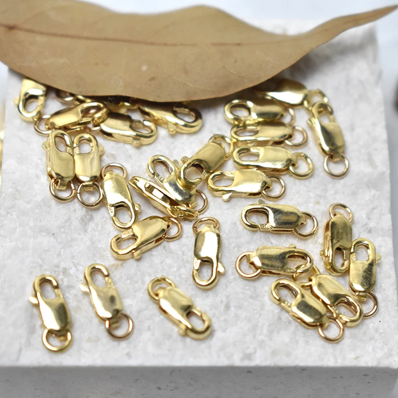 14K Goldfilled Karabinerverschluss mit offenem Ring, Großhandelsbedarf für Armbänder, Halsketten und handgemachten Schmuck – Detail 12