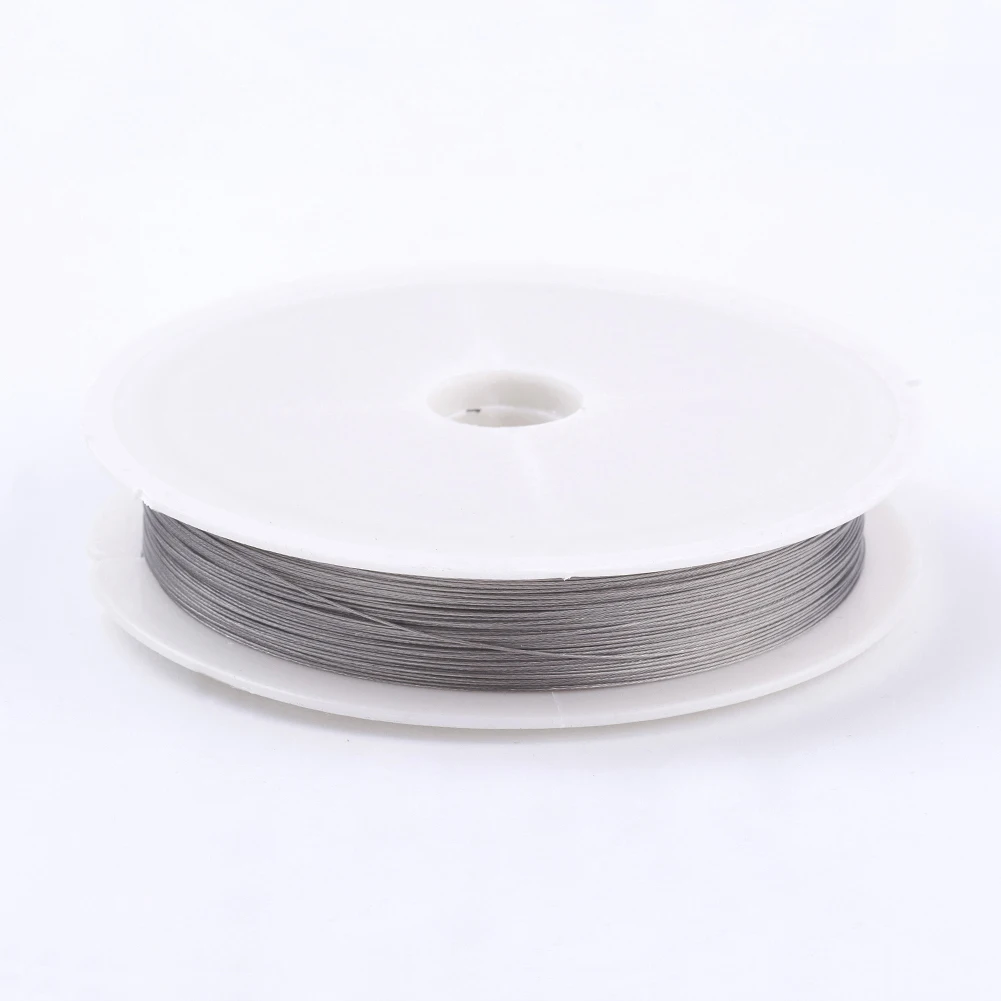 1 Roll Tiger Tail Wire 0.3mm Nylon-coated Stainless Steel Wire Original Color Jewelry Making Supplies about 164.04 Feet/roll