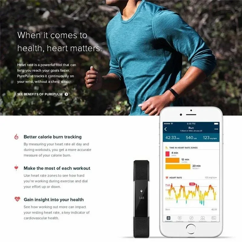 Fitbit Alta HR Fitness Wristband Activity & Heart Monitor The best fitness tracker for most people