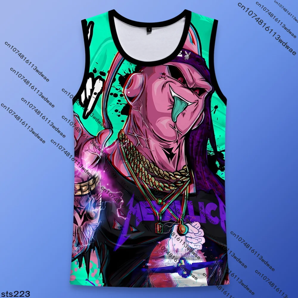 Lo último en camiseta sin mangas con tema de Anime Dragon Ball Z Majin Buu Frieza para hombre, Cosplay con estampado 3D, chaleco deportivo informal transpirable para niño