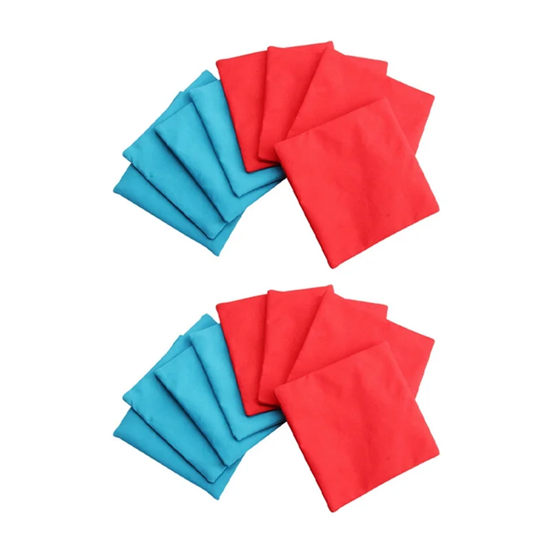 -ESTR 16 Buah Mainan Bean Bag Anak-anak Bean Bag Cornhole Tas Permainan Lempar Perlengkapan Permainan Pesta untuk Anak-anak & Dewasa Tanpa Isi