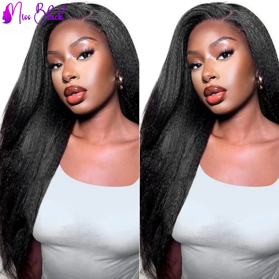 

Kinky Straight Luxury Human Hair Wigs Transparent 4x4 5x5 Lace Closure Remy Hair Wig 13x4 13x6 Lace Front 180% Density For Women