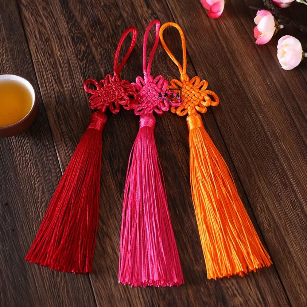 Small Size Chinese Knot Tassel Chinese Style Traditional Handmade Chinese Knot Pendant Polyester DIY Gift Box Pendant