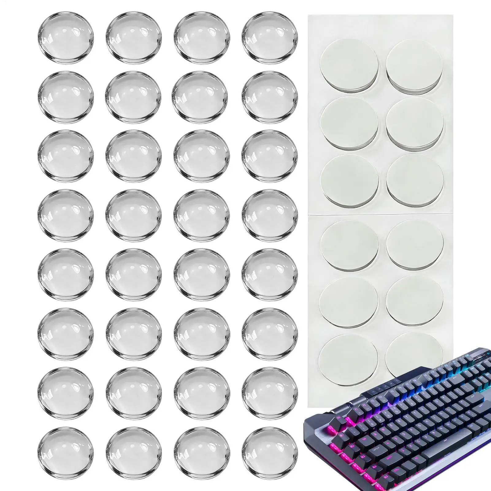Long Nails Suitable Keyboard Stickers with Raised Pad Magnified Letter Typing Protective Cover for Glass Keyboards Accessories