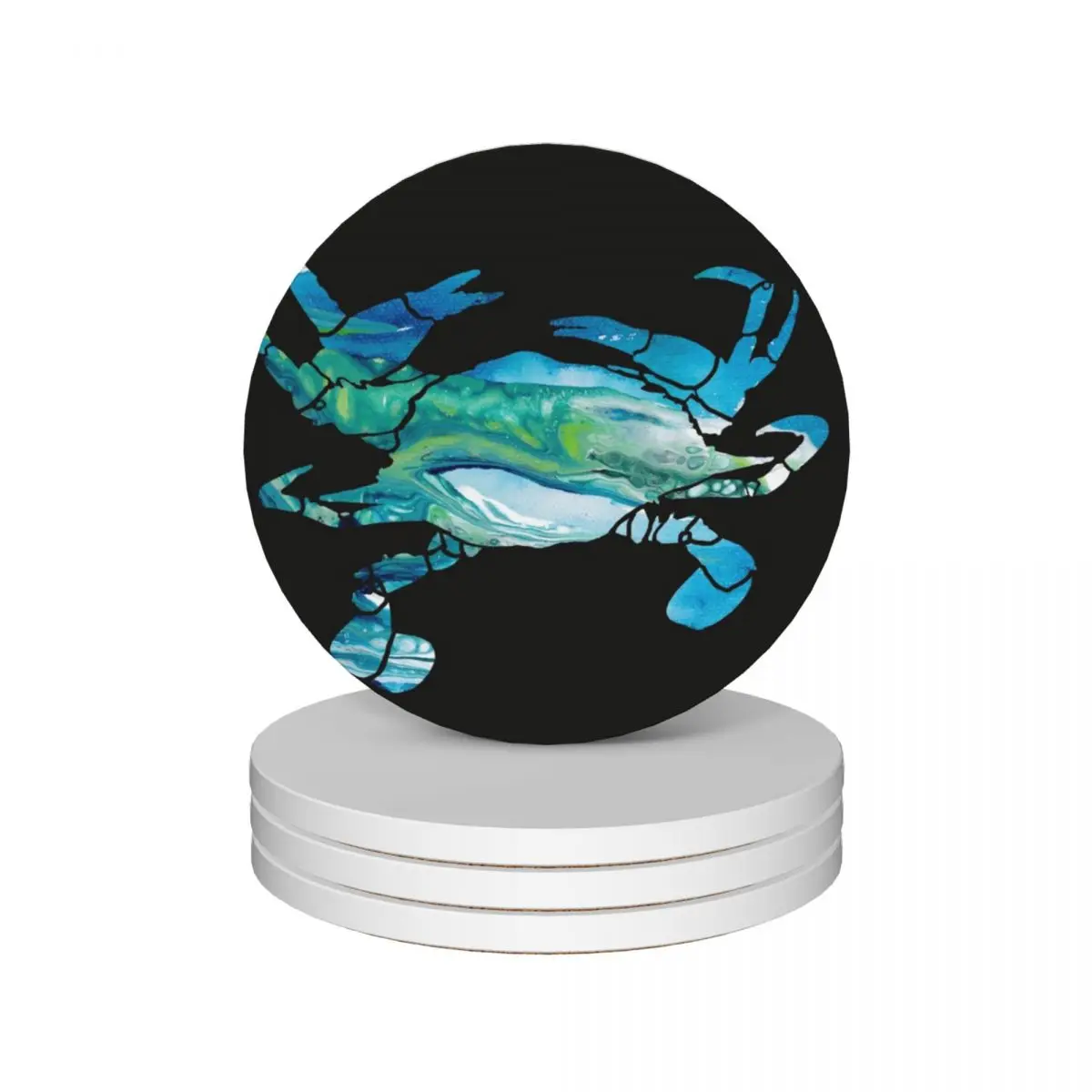 

Maryland Blue Crab Silhouette Ceramic Coasters (Set of 4) coffee original animal Coasters