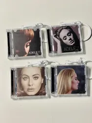 Classic《30》Album《19》Play Songs NFC Keychain Adele Adkins《21》MINI Music CD Pendant Cosplay Key ring Acrylic Necklace Access