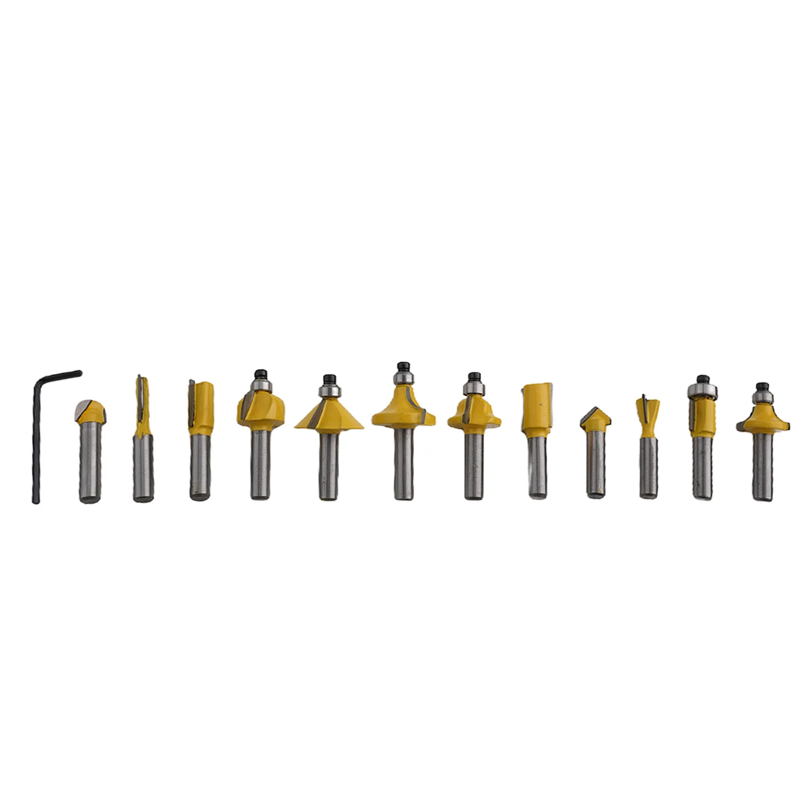 

Engraving Machine Package Specifications Handle Milling Cutter Set Trimming Woodworking Yellow Milling Cutter Set