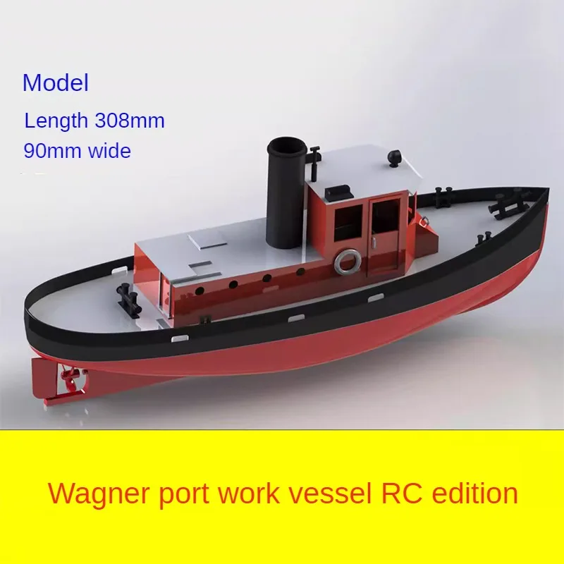 RC Ship Model 1:48 Wagner Port Work Ship Assembled Ship Model Kit Toy XF308 Ship Series