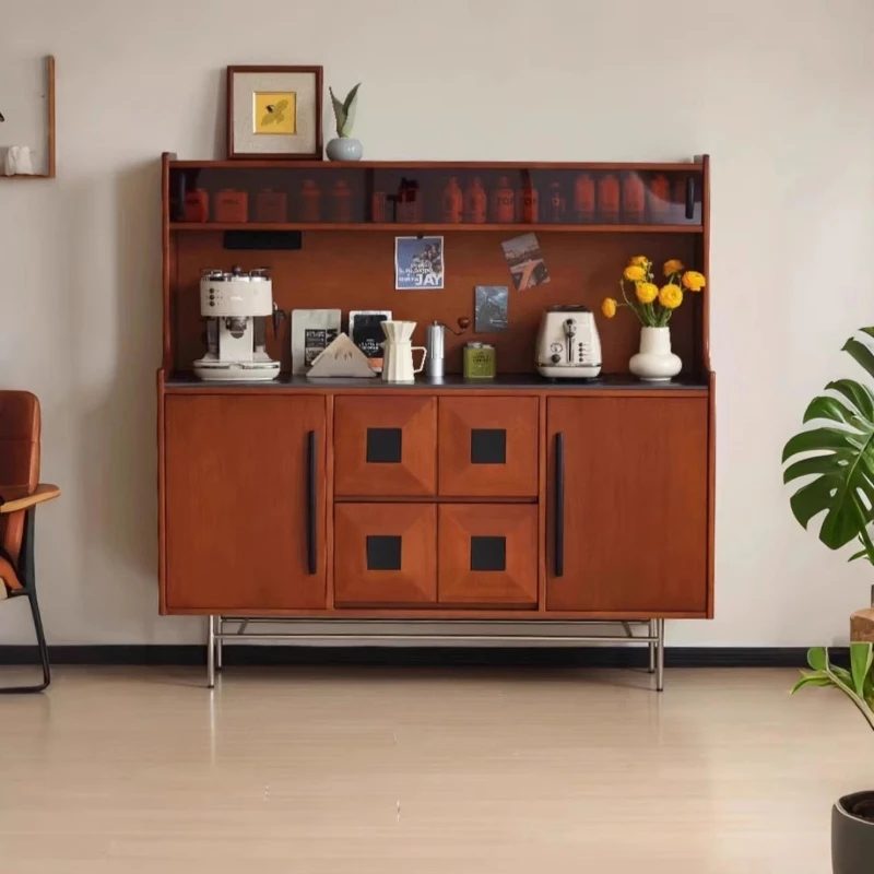 

Luxury solid wood modern restaurant side cabinet with storage multi-functional hotel cabinet