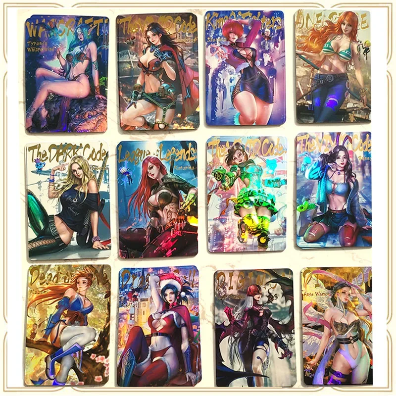 

Anime Goddess Story ACG DIY Hot Stamping Collectible Card Hancock Nami Katarina Game Toy Card Christmas Birthday Present