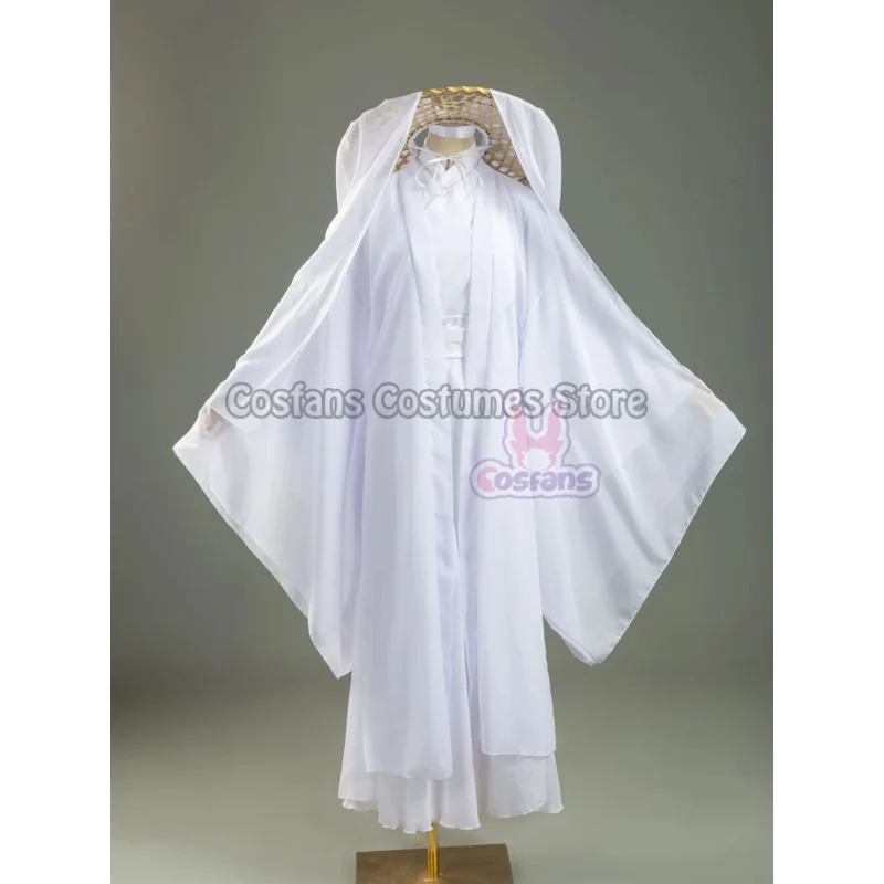 Xie Lian Cosplay Kostuum Tian Guan Er Fu Cosplay Xielian Pruiken Bamboe Hoed Prop Wit Han Fu Anime Outfit Unisex Kostuums Schoenen