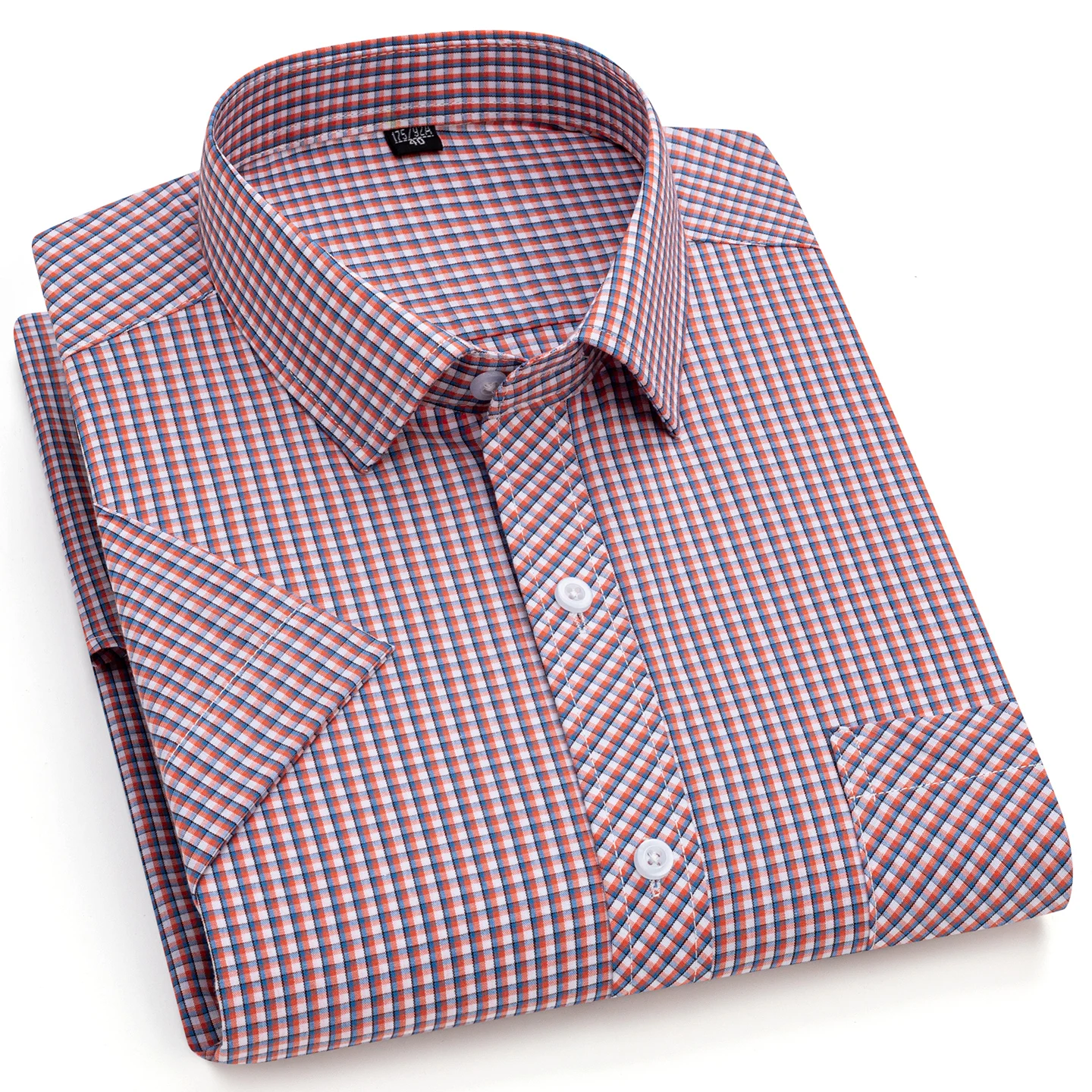 

Men's short-sleeved shirt high-quality pure cotton checked Oxford fabric, casual, versatile, comfortable, simple and fashionable