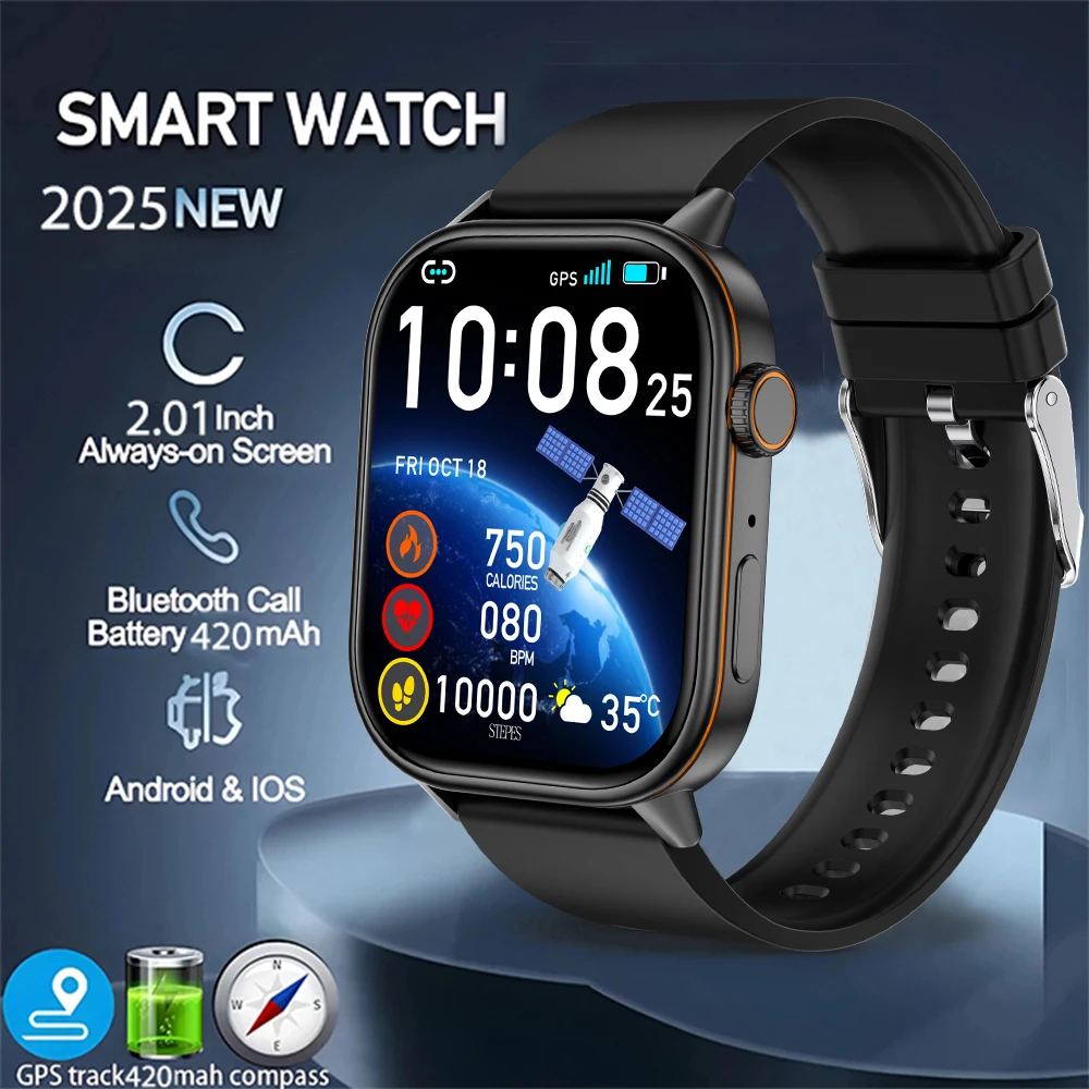 

GEJIAN 2025 Новые GPS SmartWatch Датчик мониторинга сердечного ритма сна и объект 1165 Вт Смарт-часы с шестью складными шарнирами и позиционированием BT Call