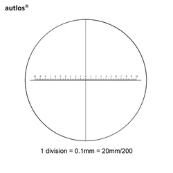 931 Division 0.1mm Eyepiece Micrometer Optical Glass Crosshair Ruler Reticle for Microscope Teaching Lab