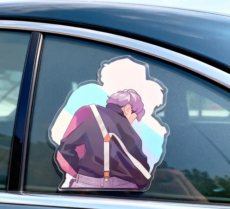 

12x14cm KUN Fan Art Anime Sticker - Waterproof Universal Car & Fridge Decal, Matte Finish 1/2pcs