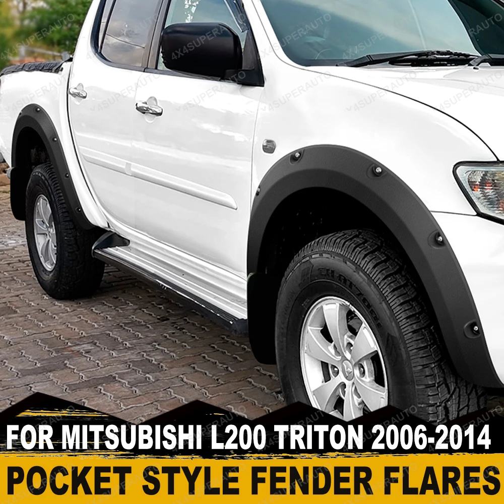 

5'' Pocket Style Fender Flares Wheel Arch For Mitsubishi L200 Triton 2006 2007 2008 2009 2010 2011 2012 2013 2014Car Accessories