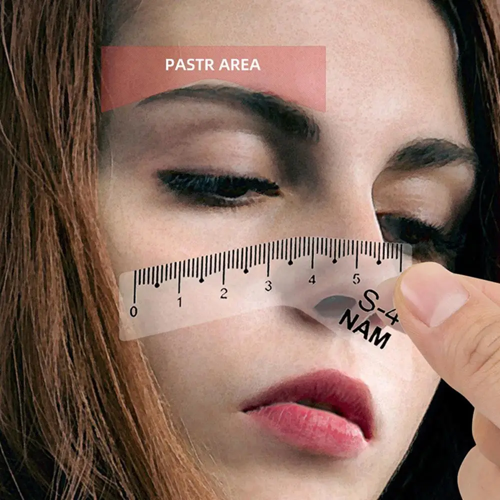 5 Pairs Women Reusable Microblading Eyebrow Shaping Ruler DIY Eye Brow Drawing Guide Shaping Grooming Stencil Card Make Up Tools