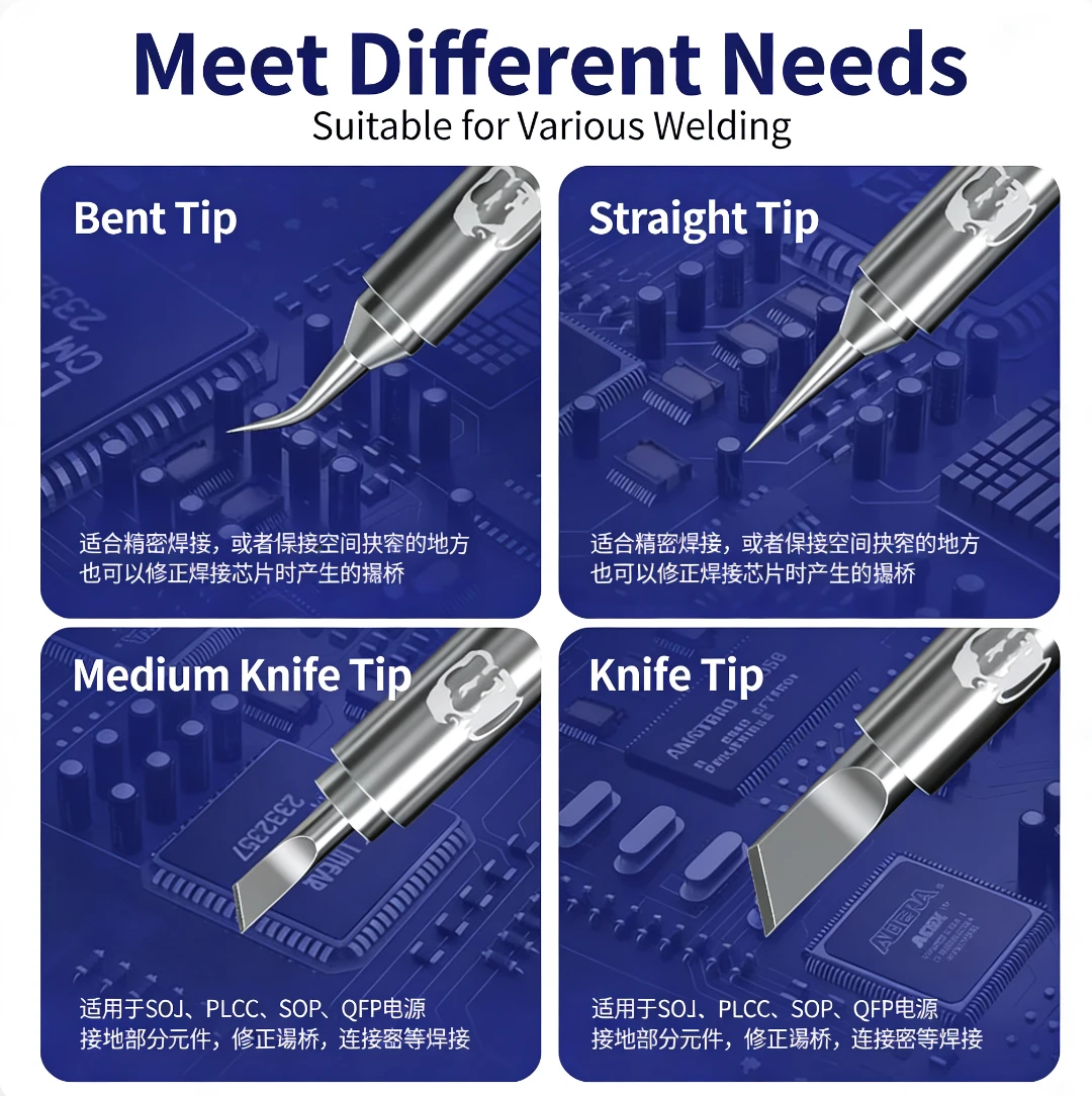 900M Welding Tips Soldering Iron Head Replacement For 936 937 Soldering Stations Durable Solder Head Welding Accessories
