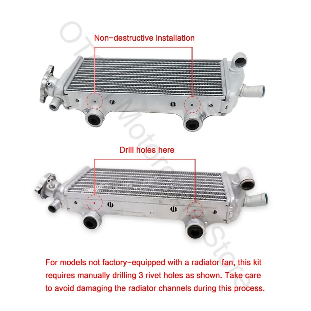 For KTM HUSQVARNA 2008-2016 Motorcycle Engine Radiator Fan Oil Cooler Water Tank Cooling XCW XCFW EXC EXCF FE TE 250 300 350 450 view 6