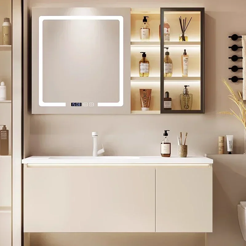 

Туалетный столик в кремовом стиле для хранения туалетного столика с полками для раковины Туалетный столик для ванной комнаты Итальянский дизайн Светильник для ванной комнаты Gabinetti LLBC