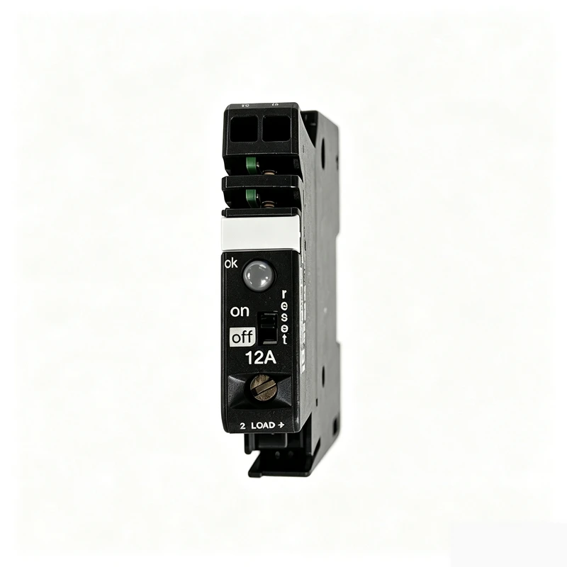 ESX10-TB-101-DC24V-12A Electronic DC Circuit Protector 12A Active Current Limiting NO Fault Contact Multi-Color LED DIN Rail
