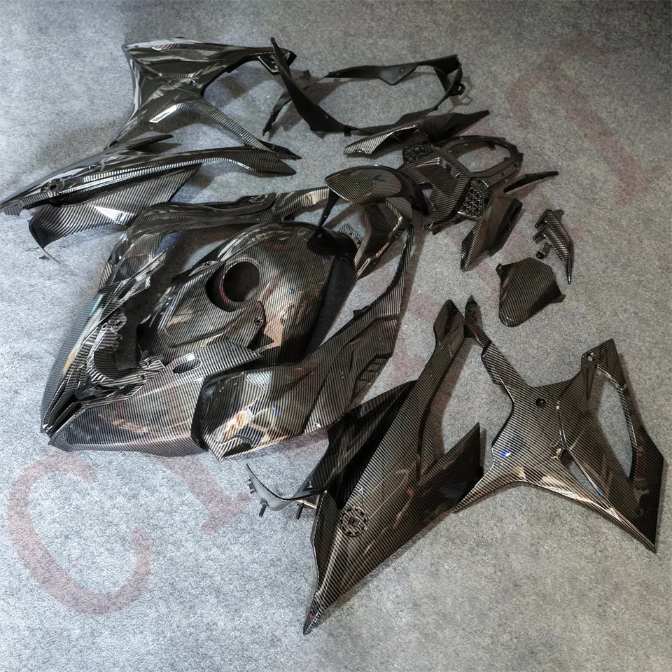 مجموعة هدايا الدراجة النارية اللامعة من ألياف الكربون لسيارات BMW S1000RR S1000 RR 2019-2022 أجزاء انسيابية S 1000 19-22 غطاء بلاستيكي لإطار الجسم #2