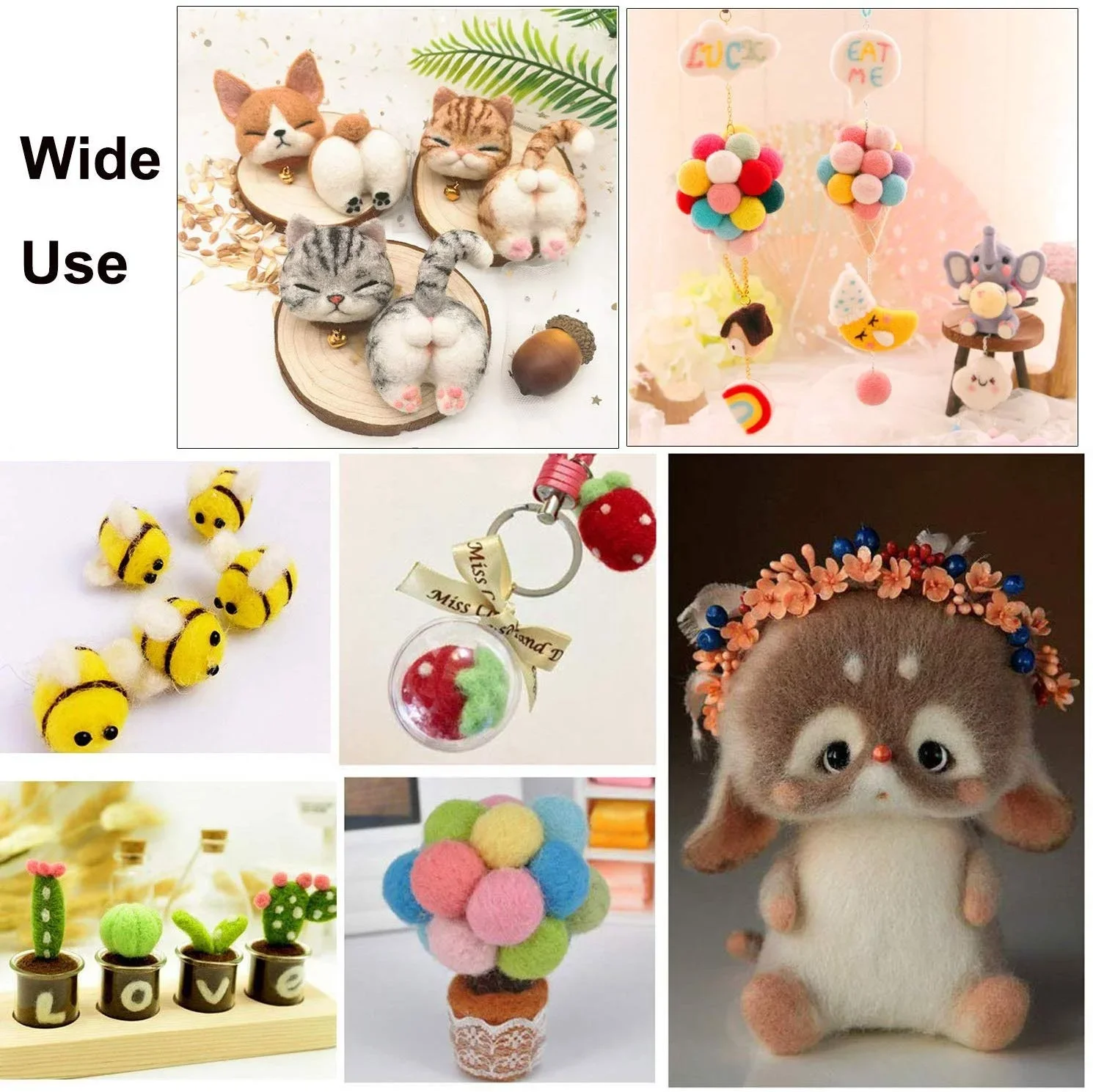 40/25/10 مجموعة ألوان إبرة التلبيد عدة الصوف المتجول إبرة التلبيد كاتب عدة أدوات ورأى الصوف مع أداة التلبيد