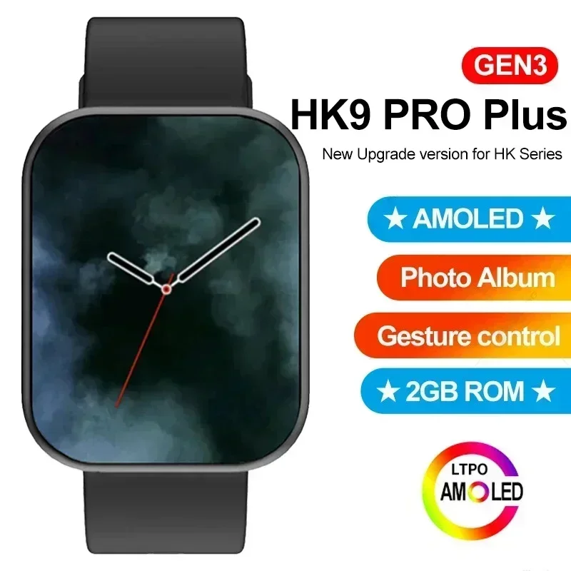 

AMOLED HK9 Pro Plus Smartwatch 2GB Storage reloj hombre 2023 IWO Watch 9 NFC Smart Watches For Men PK Hello Watch 3 Plus Ultra 2