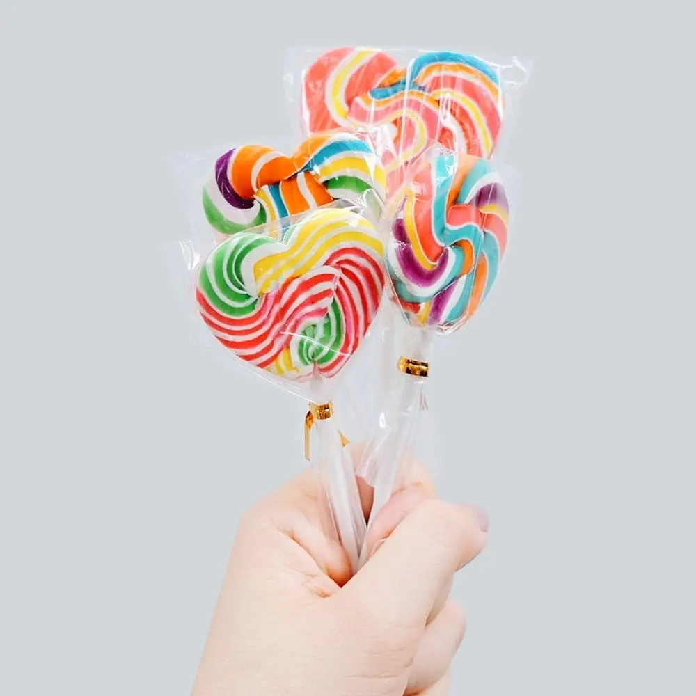 100Pcs DIY Lollipop Sticks Clear Cellophane Bag Kit Cake Pops Paper Sticks for Making Lollipop Candy Chocolate Cupcake Toppers