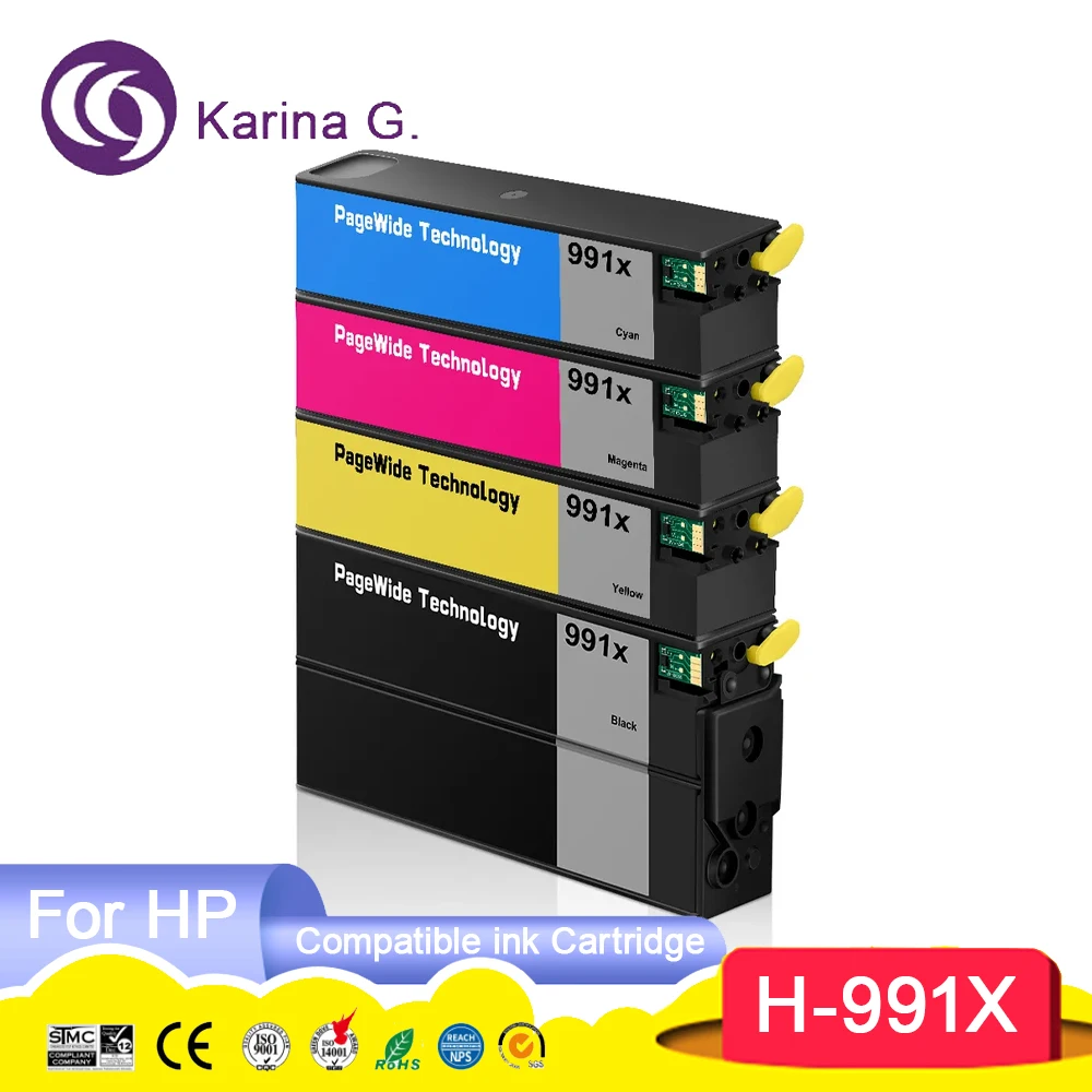 991X 991 Premium Remanufactured Color Inkjet Ink Cartridge For HP 991X  For HP PageWide Pro 750dw/  777z/MFP 772dn 774dn Printer