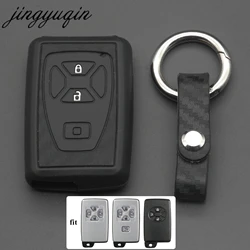 jingyuqin Carbon Silicone Car Key Cover Case Fit for Toyota Estima Alphard Vellfire 2/3/4/5 Buttons Remote Smart Keyless shell