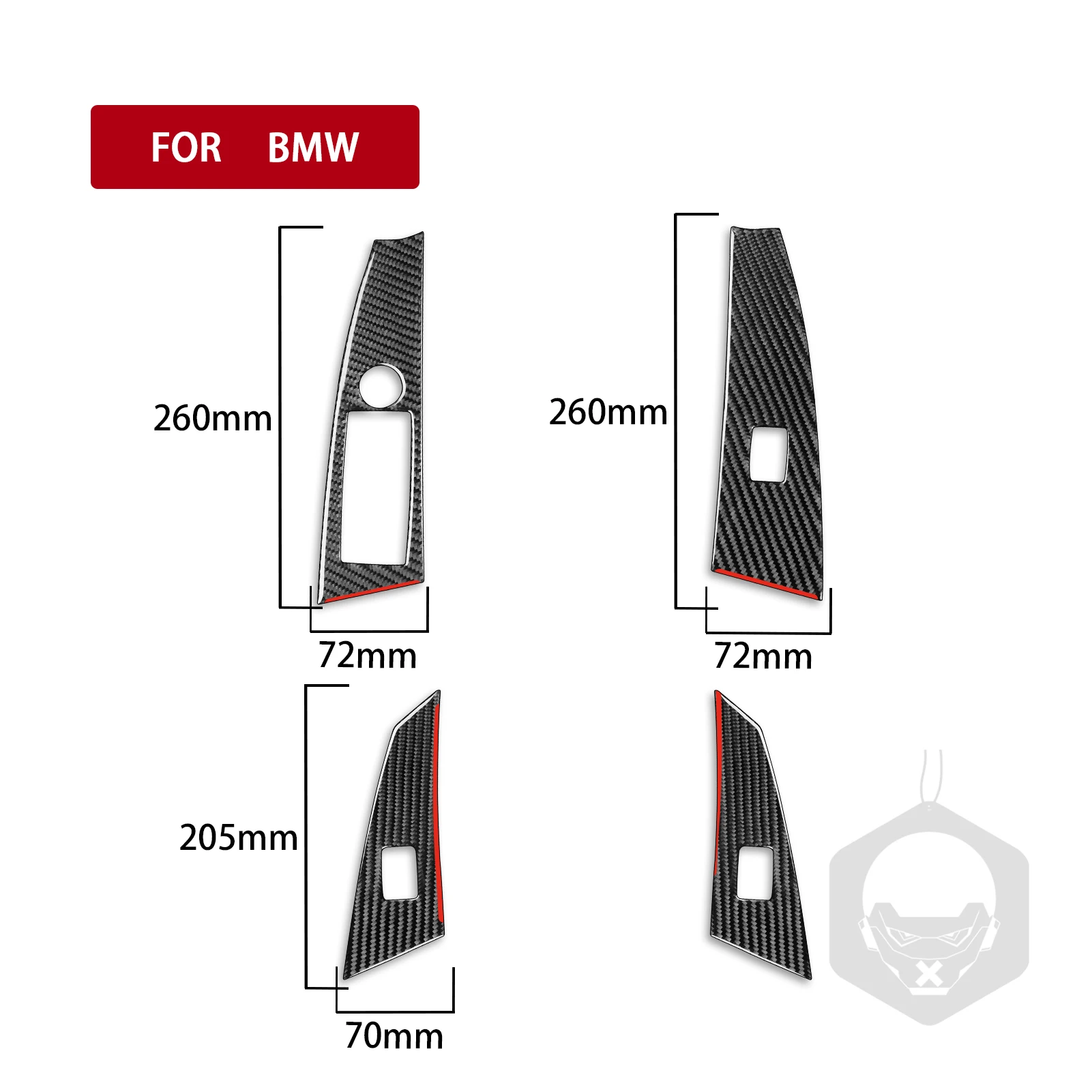 Fibra de carbono Janela Elevador Botão Botão Guarnição Tampa, Acessórios Interior do carro, Decoração Adesivo, BMW Série 5 E60 2004-2007