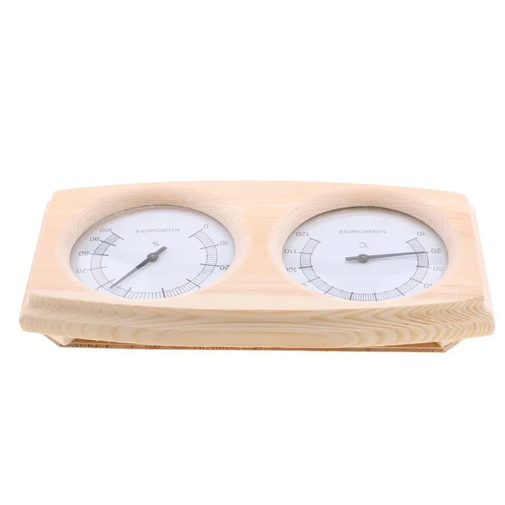 Brand New Hygrometer Thermometer Sauna Tools Wood Color Wooden 23.5*13*3cm Accurate For Sauna Room Heat Resistant