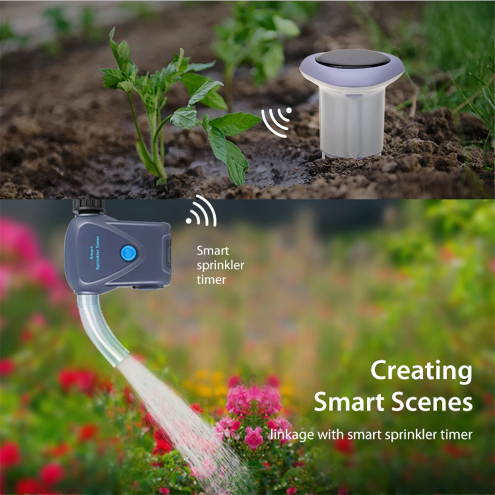 Tuya Smart Zigbee Soil Sensor Planting Temperature and Humidity Meter IP66 Wireless Soil Tester turf Gardening