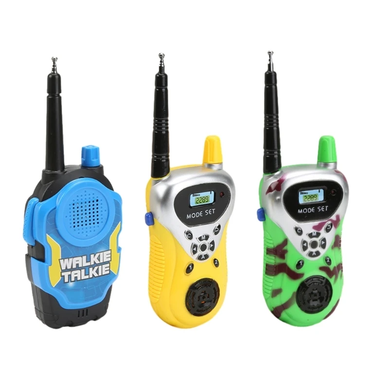 

2PCS Walkie Talkies Handhold Intercom Walkie Multifunction Operated Intercom Talkie Children Walkie Talkies Toy