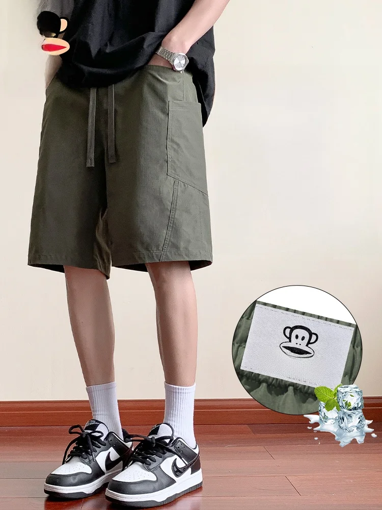 

Легкие дышащие повседневные шорты PaulFrank для мужчин, летние, модные, свободного кроя, спортивные, длиной до колена, с охлаждающим эффектом