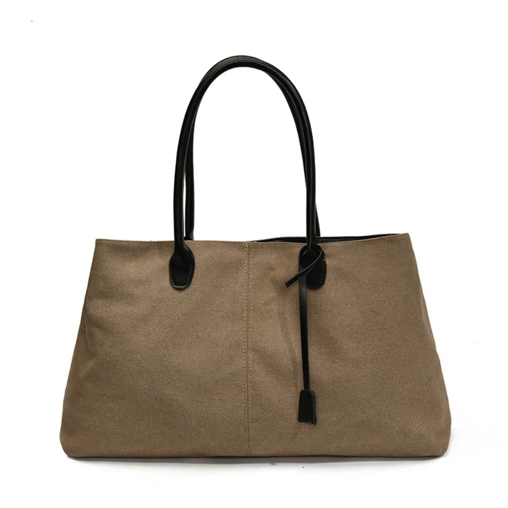 

Korean Style Suede Shoulder Bag Solid Color PU Leather Large Capacity Handbag Tote Bag Ethnic Style Underarm Packs Office Worker
