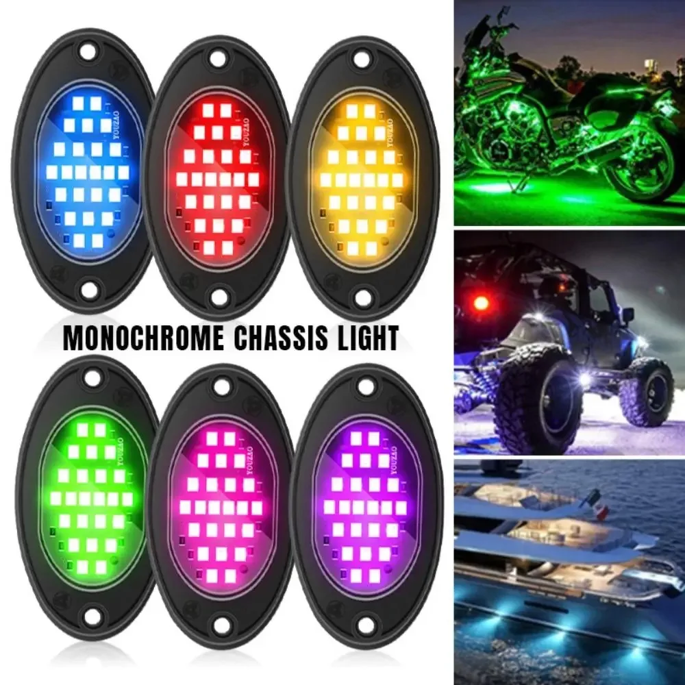 Impermeável motocicleta chassis luz, lâmpada decorativa, luz ambiente, mountain bike, cross-country, controle, 1x, 7 cores