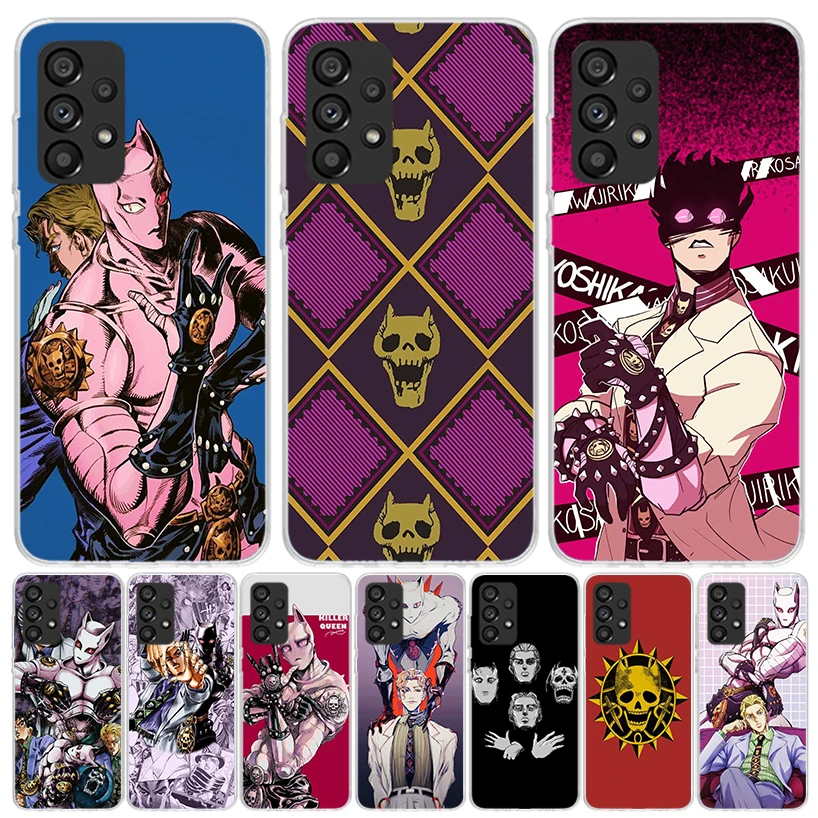 JoJo Adventure Killer Queen Case Phone Cover for Samsung Galaxy A15 A14 A13 A12 A55 A54 A53 A52 A35 A34 A33 A32 A25 A24 A23 A22