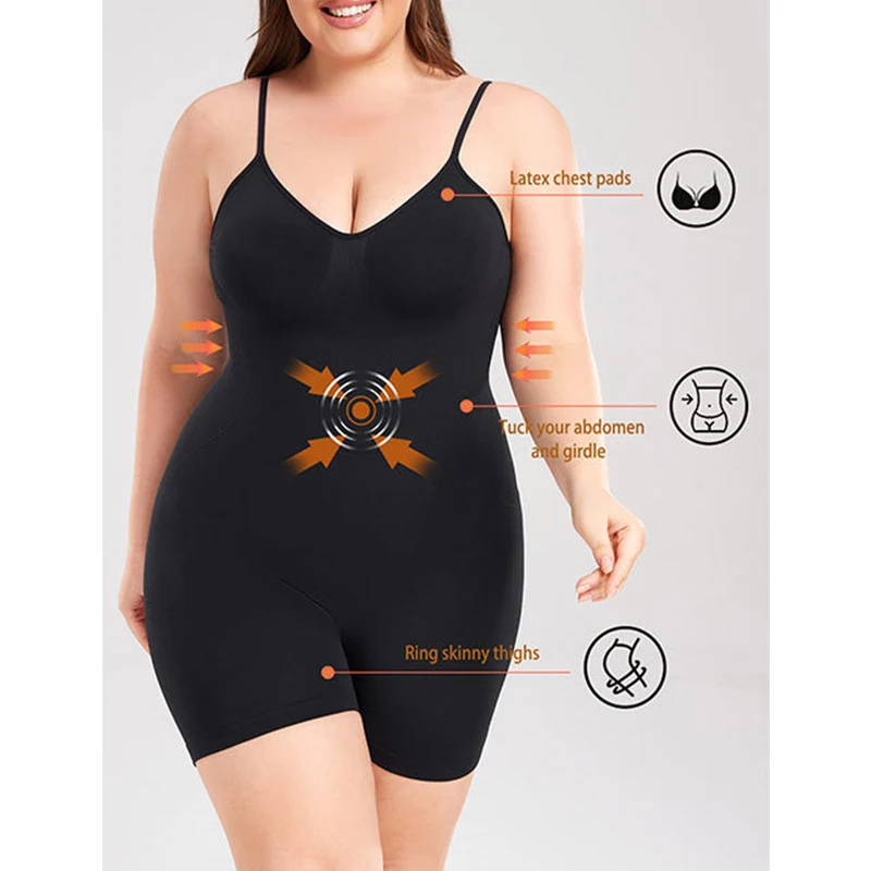 BurVogue XL-4XL Body dla kobiet brzuch bielizna modelująca modelujące Body bezszwowe podnoszenie pośladków do ud szczuplejsze urządzenie do