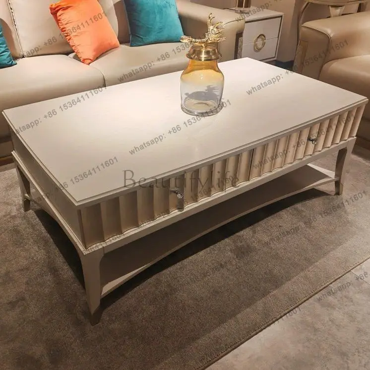 American retro small apartment storage tea table simple decoration living room tea table