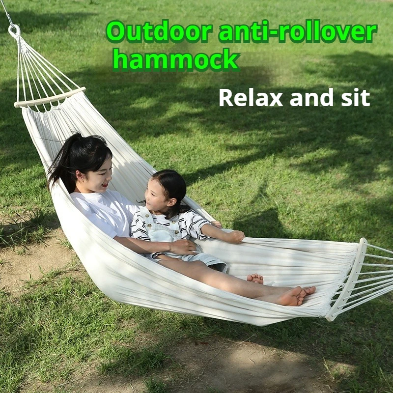 

Hammock outdoor swing, anti - rollover for outdoor picnic, beach camping. Suitable for indoor use at home, for single or double