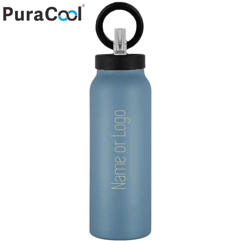

PuraCool Personalized Water Bottle 24oz/32oz/720ml/1000ml with Phone Holder Magnetic Laser Engraving 24H Insulated