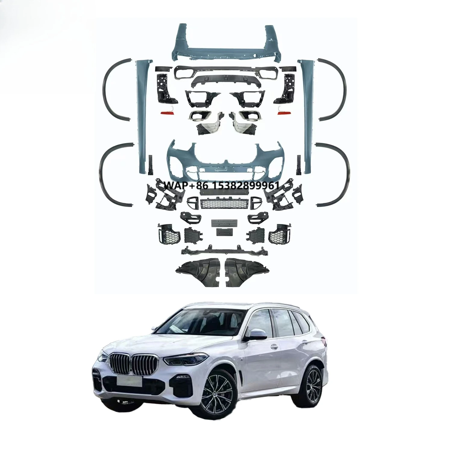 

Auto Parts Modification X5 M-Tech Style Front Lip Rear Diffuser Side Skirt Vents Spoiler Body Kit for X5 G05